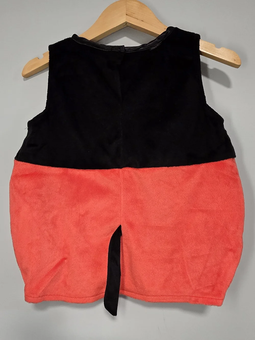 Disney Baby Mickey Costume Black Tunic with Yellow and Green Label Accents.
